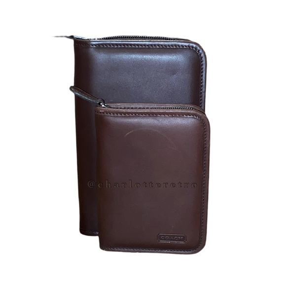 2 vtg COACH Leather Palm Pilot Cases • Deadstock - Picture 1 of 13